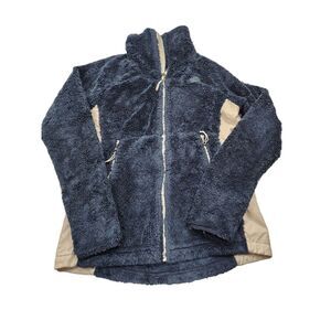 The North Face Womens S/P Small Fleece High Pile Full Zip Blue Jacket